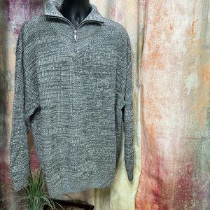 📌 Barisal Men Knitted Sweater with Zipper Heather Gray
